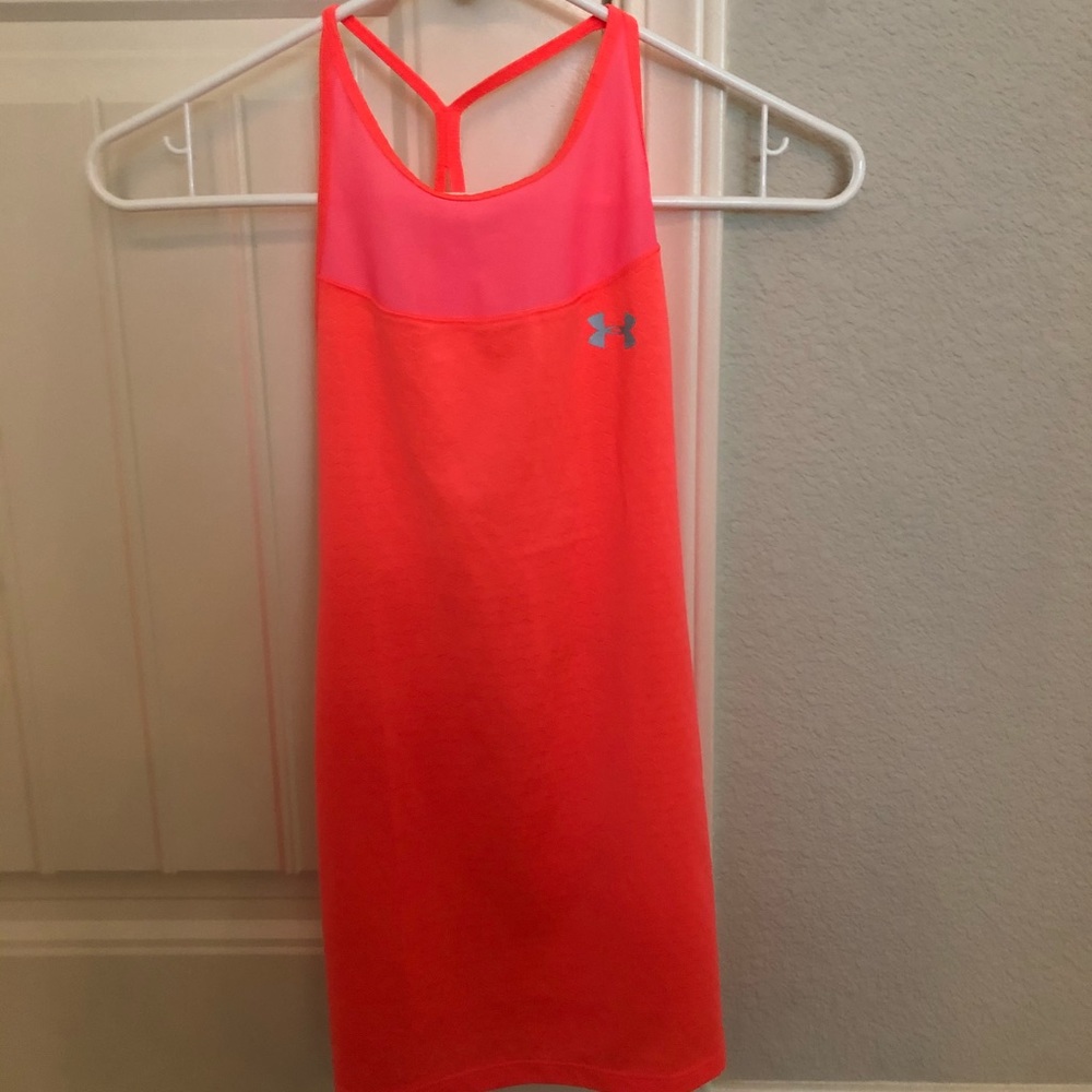 Coral Under Armor workout tank top